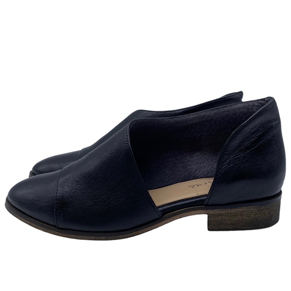 Diba True Loafer No Way Out Women's Black Leather D'Orsay Cut Out Casual 6.5 - Picture 3 of 11